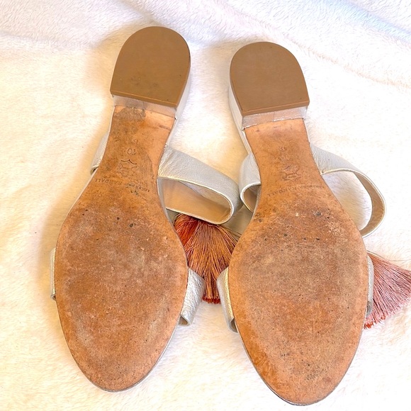 Loeffler Randall Tassel Silver Sandals - Picture 2 of 7